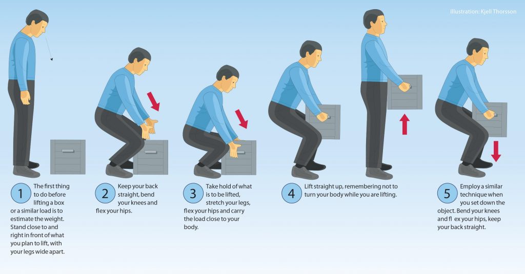 How to Lift Boxes Illustration